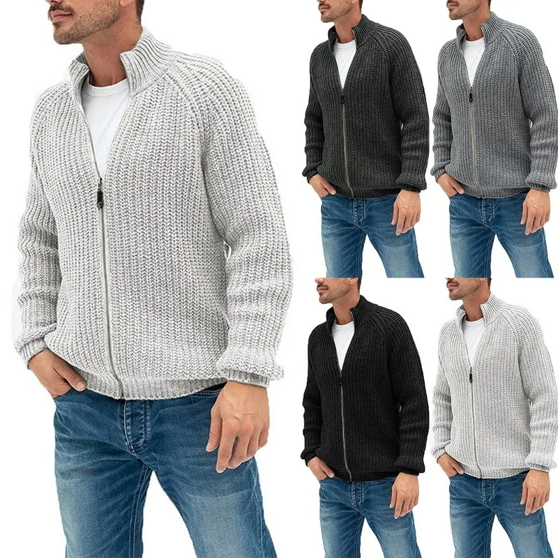 

Men Knitted Sweater Cardigan Casual Shirt Autumn Winter Coat Fashion Bodybuildingsweater for Men