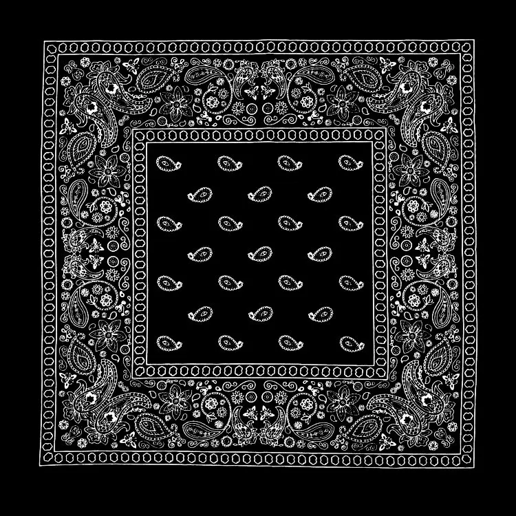 Корейский модный шейный платок с принтом пейсли 100% хлопок головной убор Хип