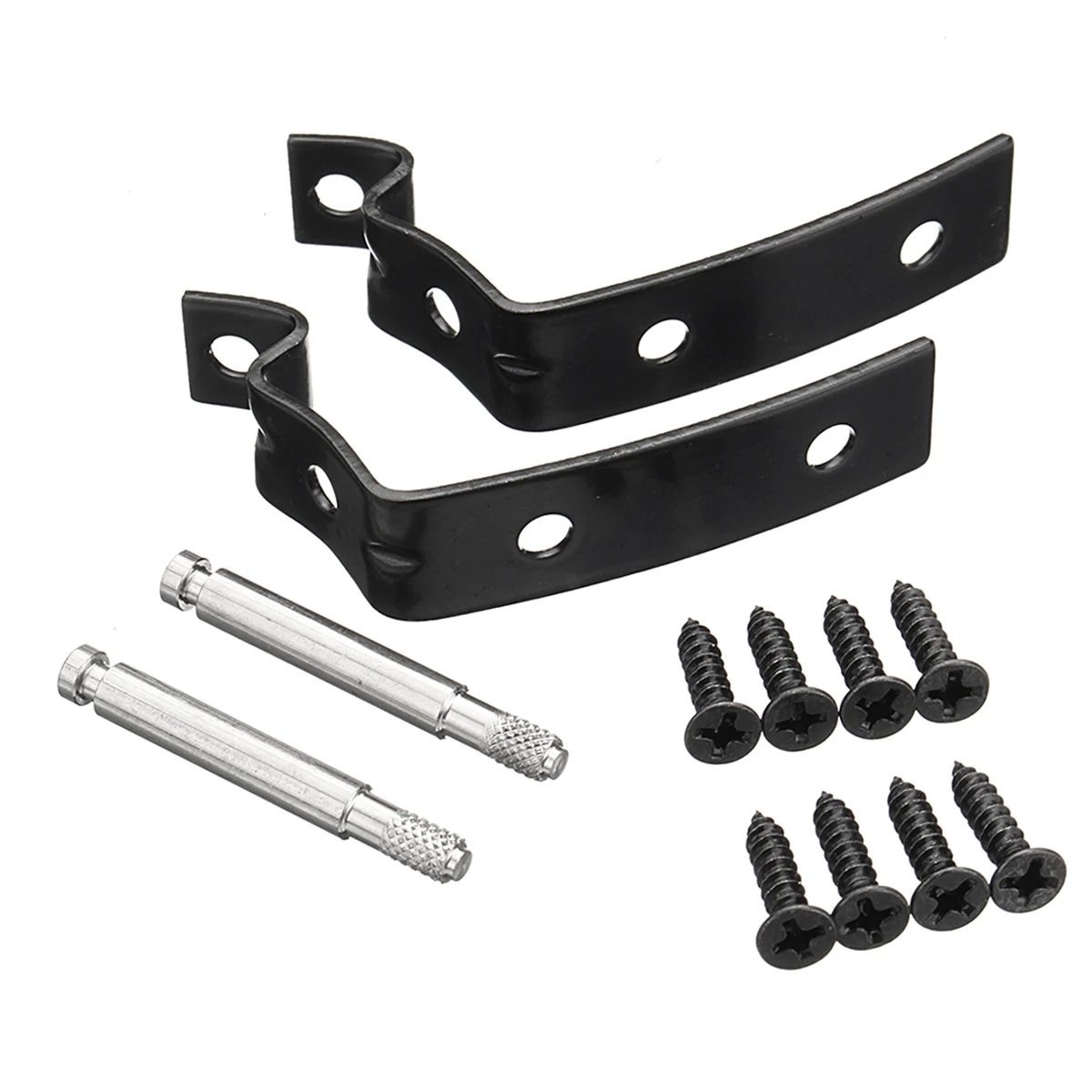 

2pcs Black Shaped Brackets And Two Hinge pins And Two Black screws For Audi A4 S4 RS4 B6 B7 8E