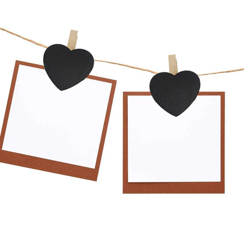 

10Pcs/lot Mini Wooden Love Hearts Clips Wedding Birthday Party Decorations DIY Crafts Chalkboard Photo Paper Peg Clothespin