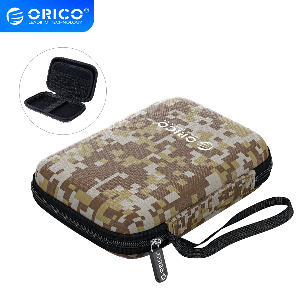 

ORICO 2.5 inch Protection Bag for Power Bank HDD SSD Hard Disk Drive Portable Protector Enclosure Case Camo Gray/Blue/Black