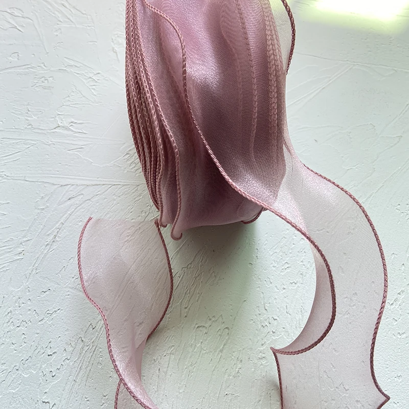 Полупрозрачная волнистая сетчатая лента 5 см * 35 м для девочек аксессуары сделай