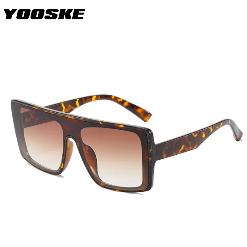 Квадратные цельные солнцезащитные очки YOOSKE для женщин и мужчин брендовые
