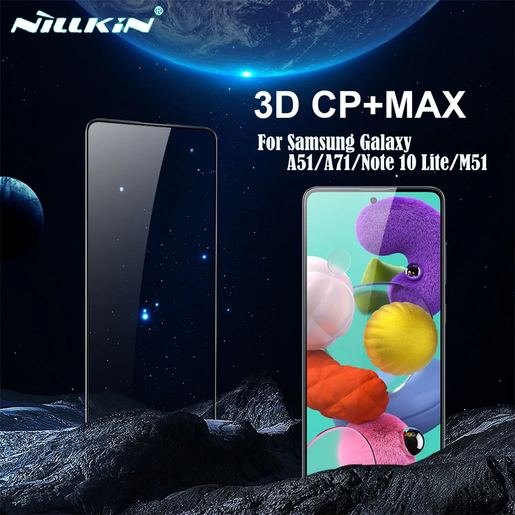 Защитное стекло Nillkin 3D CP + Max 9H для Samsung Galaxy A51 A71 5G M51 Note 10 Lite закаленное с полным