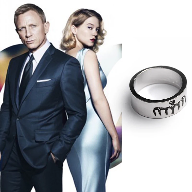 Movie 007 Series Super Ghost 007 James Bond Ring Jewelry For Men Women Lover's Gifts