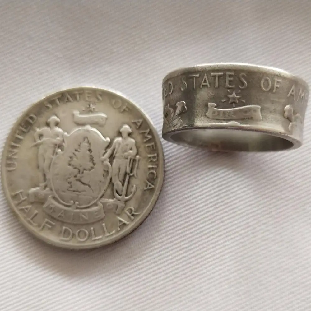 Кольцо для монет из медно-никелевого сплава 1920 долларов США ручная работа