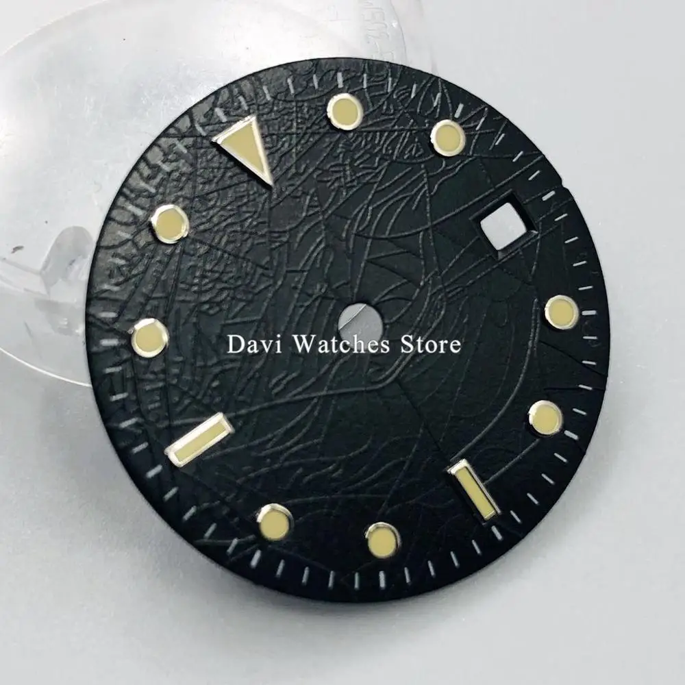 Новинка 29 2 мм Bliger/стерильные черные часы с циферблатом светящиеся подходят для ETA