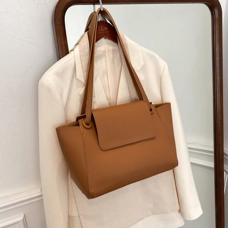 

Сумка на плечо для женщин, сумочка-мессенджер под подмышку, Универсальный однотонный портмоне в стиле ретро, дизайнерская модная вместител...