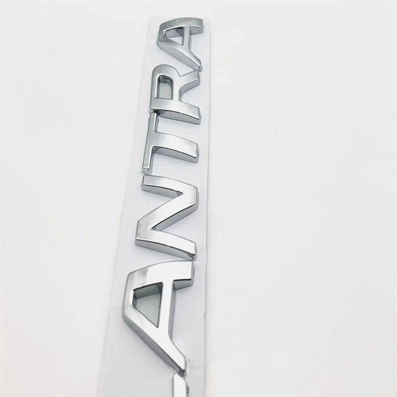 Для Hyundai Elantra Автомобильная наклейка на заднюю часть ботинок с буквами Хромовая