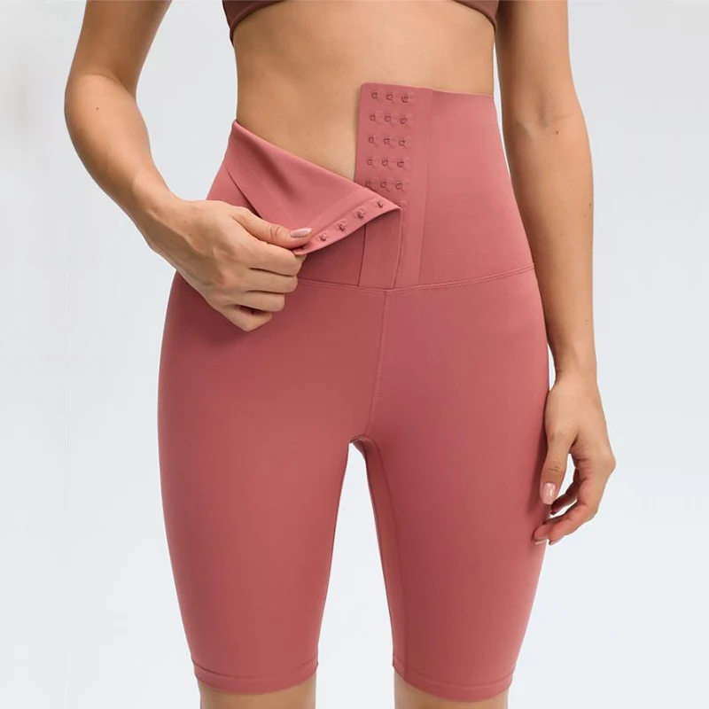 

Шорты женские с завышенной талией для фитнеса, спортивные короткие штаны для послеродового периода с контролем живота, мягкие удобные шорт...