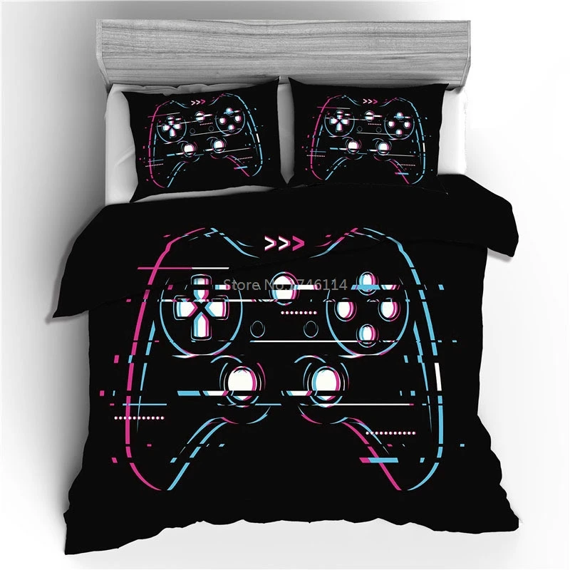 

Unique Design Gamepad Gamer 3D Printed Duvet Cover Set Twin Full Queen King Size Bedding Set Bed Linens Home Textile for Boys