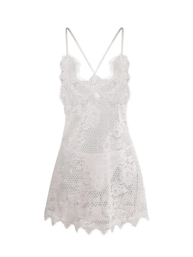 Sexy Women's Lace Lingerie Summer Nightshirt Nightdress Sleepwear Nightwear Night Dress Home Nightgown Nightie | Женская одежда