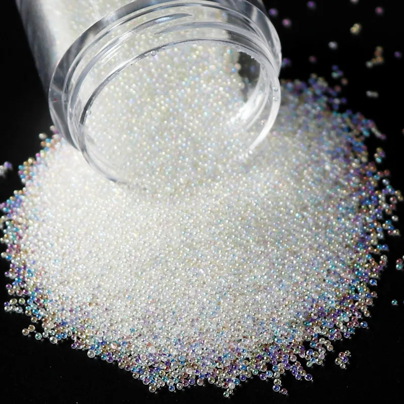 

Caviar Beads Crystal Tiny Rhinestones for Manicure Glass Balls Micro Bead for Nail Decorations DIY Charms Nail Art Decorations