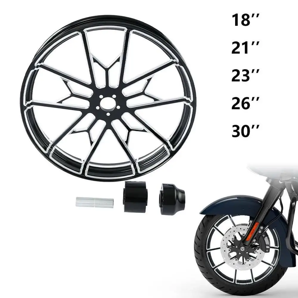 

Motorcycle 18''/ 21''/ 23''/ 26'' x 3.5'' Front Wheel Rim Hub Single/Dual Disc For Harley Touring Road King Road Glide 2008-2020