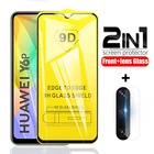 Защитное стекло для объектива камеры 2в1 для Huawei y6p 2020 полное покрытие закаленное стекло y6p MED-LX9N 6,3 