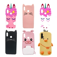 silicone phone cover for huawei p 30 lite case cute unicorn cat bear cartoon patterned back shell for huawei p30 lite case cover