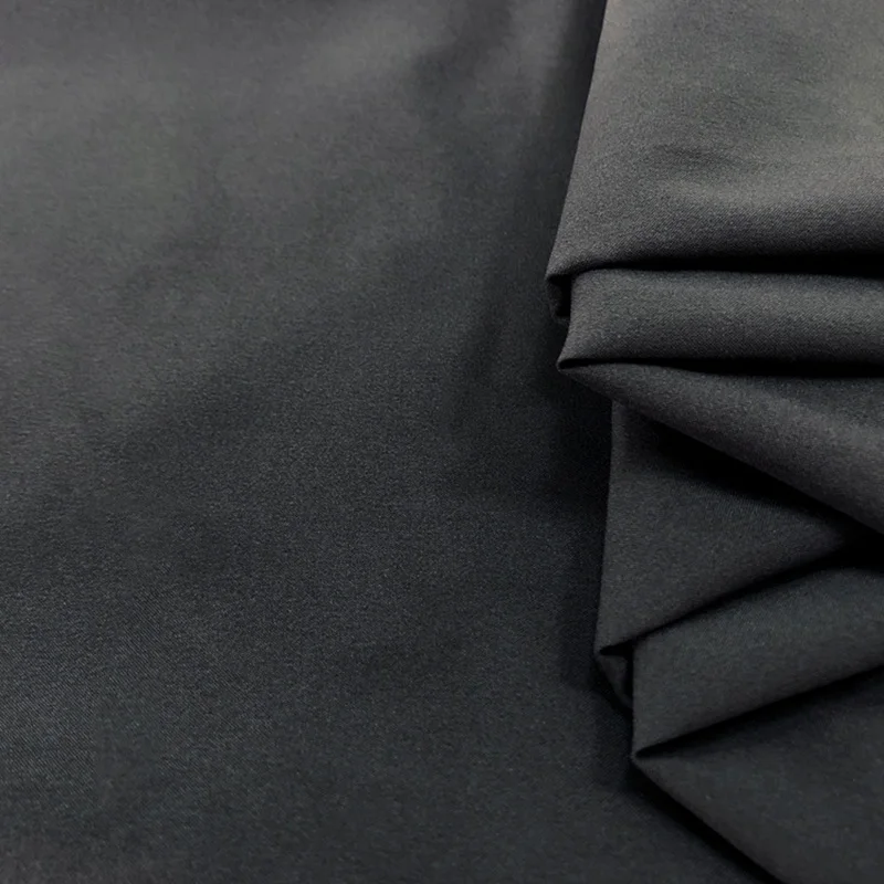 Dark grey 50*150 см двухсторонняя эластичная мягкая эпонж ткань для одежды ручной работы DIY спортивная одежда - Цвет: Dark grey