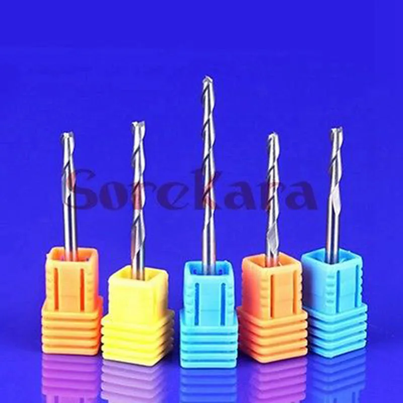 Твердосплавные концевые фрезы с двумя канавками 3 175*1*6 мм|spiral flute|cutter router bitcnc bit