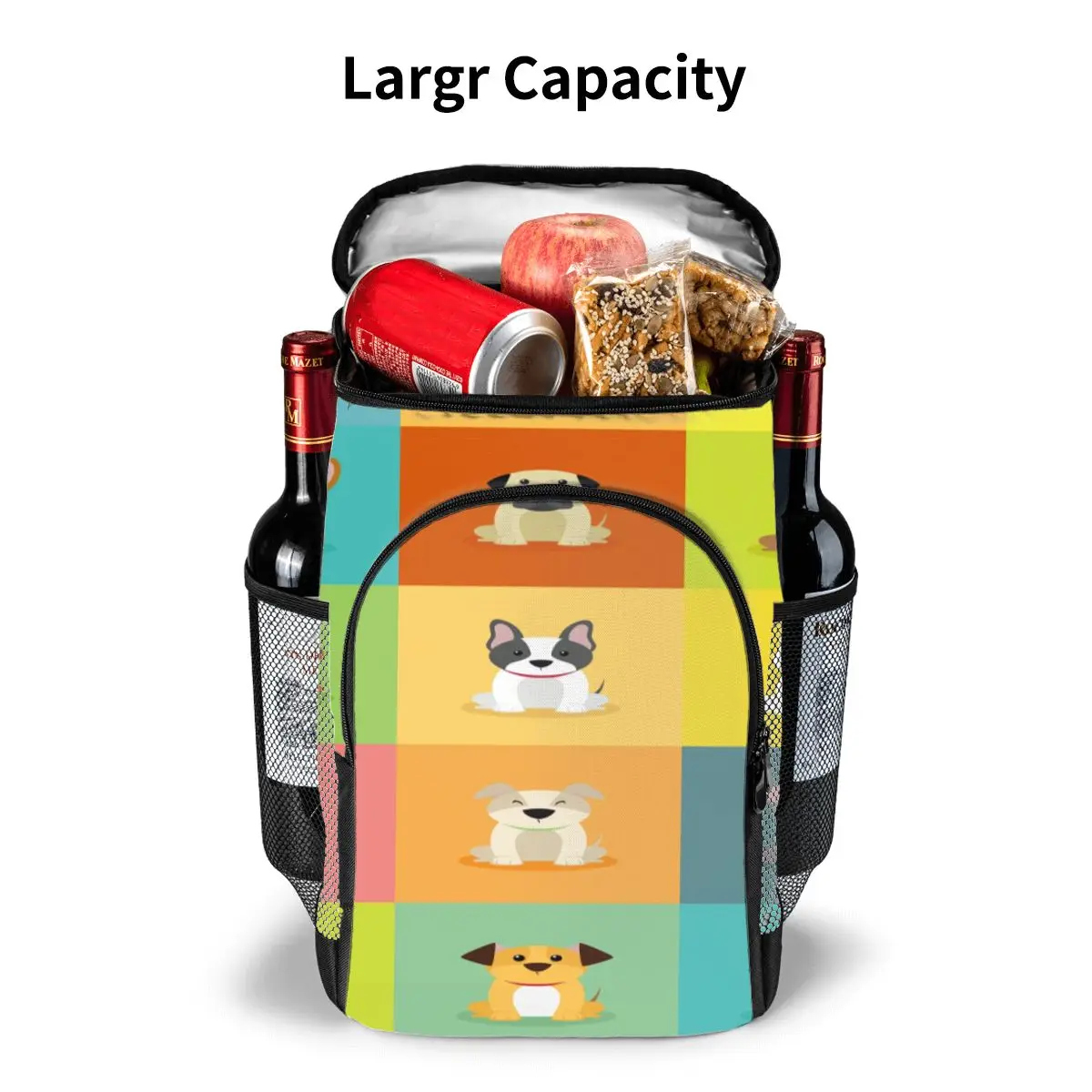 refrigerator bag abstract cute dogs soft large insulated cooler backpack thermal fridge travel beach beer bag free global shipping