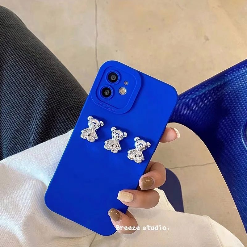 Чехол для Huawei P30 Lite P40 Pro P50 шикарный Мягкий ТПУ чехол с медведем цветком морским