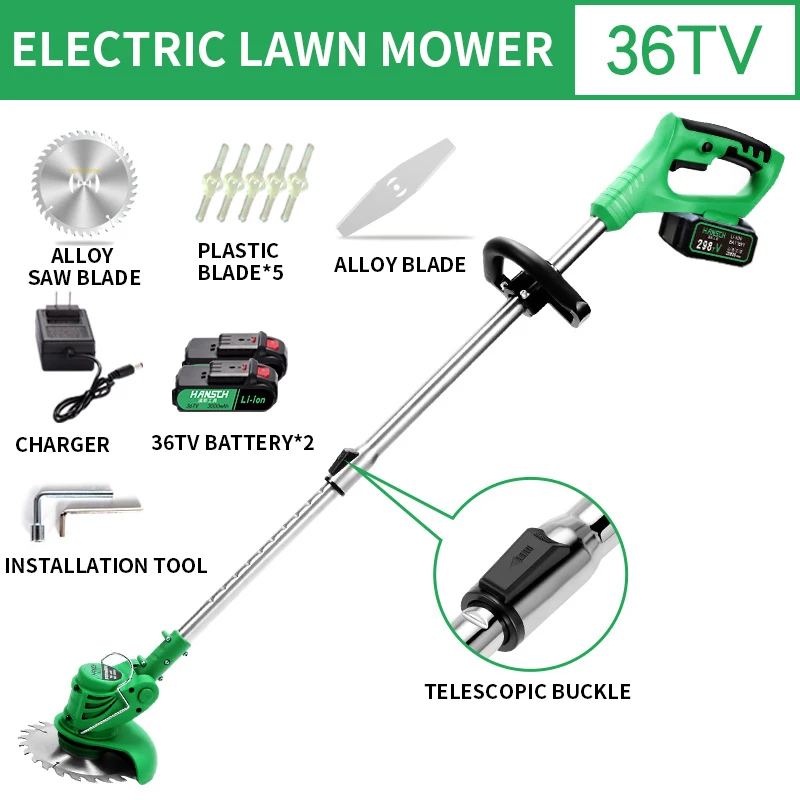 

Ручная электрическая газонокосилка, небольшая многофункциональная газонокосилка с перезаряжаемым аккумулятором и литиевым аккумуляторо...