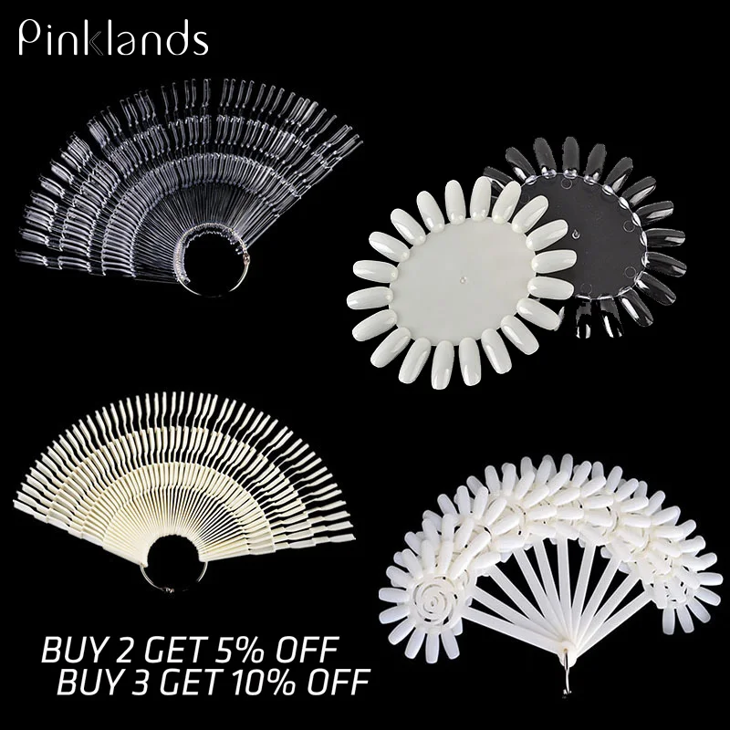 

Fake Nails 20/50/100/120/150 Pcs False Nail Tips Nature Clear Pink Black Color Nail Art False Tips Practice Display