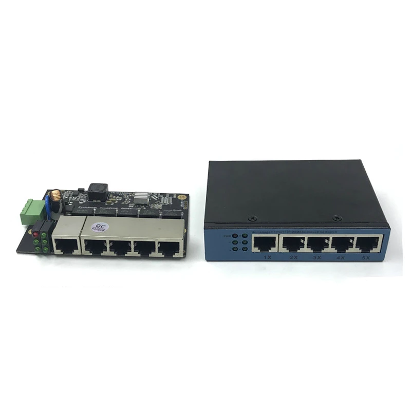 Неуправляемый 5 портовый 10/100M промышленный модуль коммутатора Ethernet PCBA плата OEM