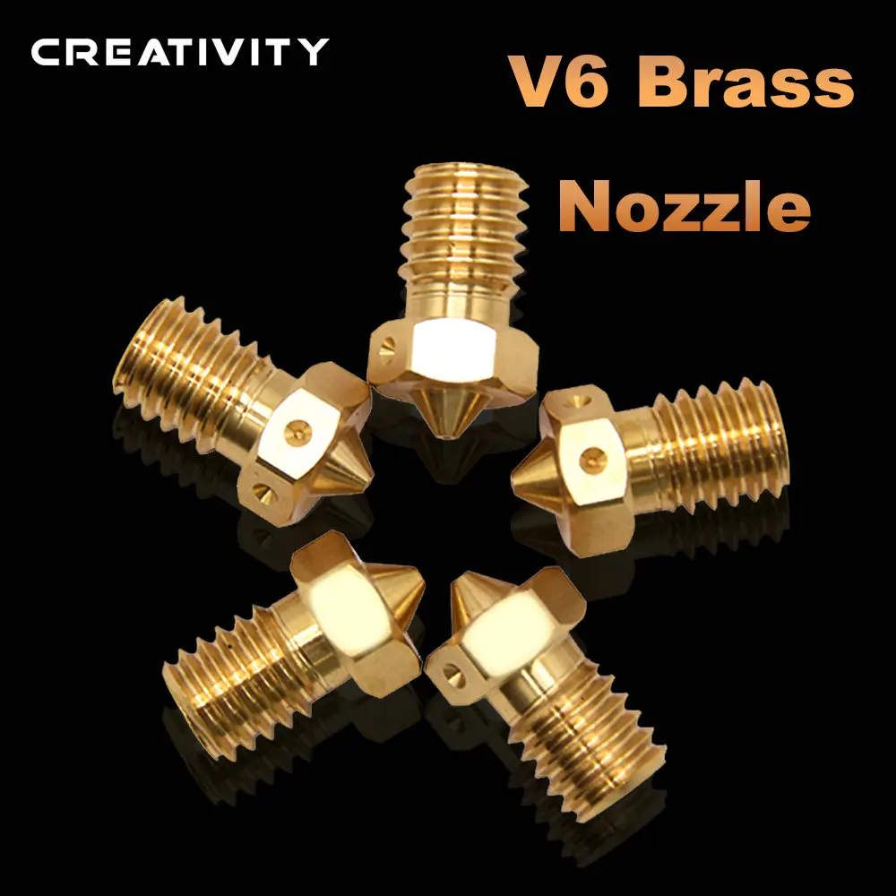 High Quality E3D V6 Brass Nozzle for 3D printers hotend 0.4mm 3D printer nozzle for E3D hotend titan extruder prusa i3 mk3
