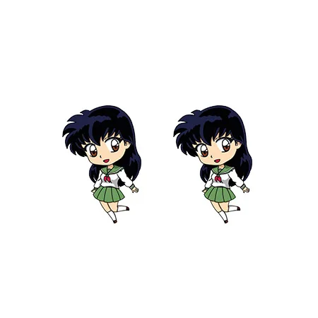 Новые Inuyasha и Kagome акриловые серьги Shippou Sesshoumaru серьги из полимеров эпоксидные серебряные серьги-гвоздики позолоченные - Окраска металла: 6