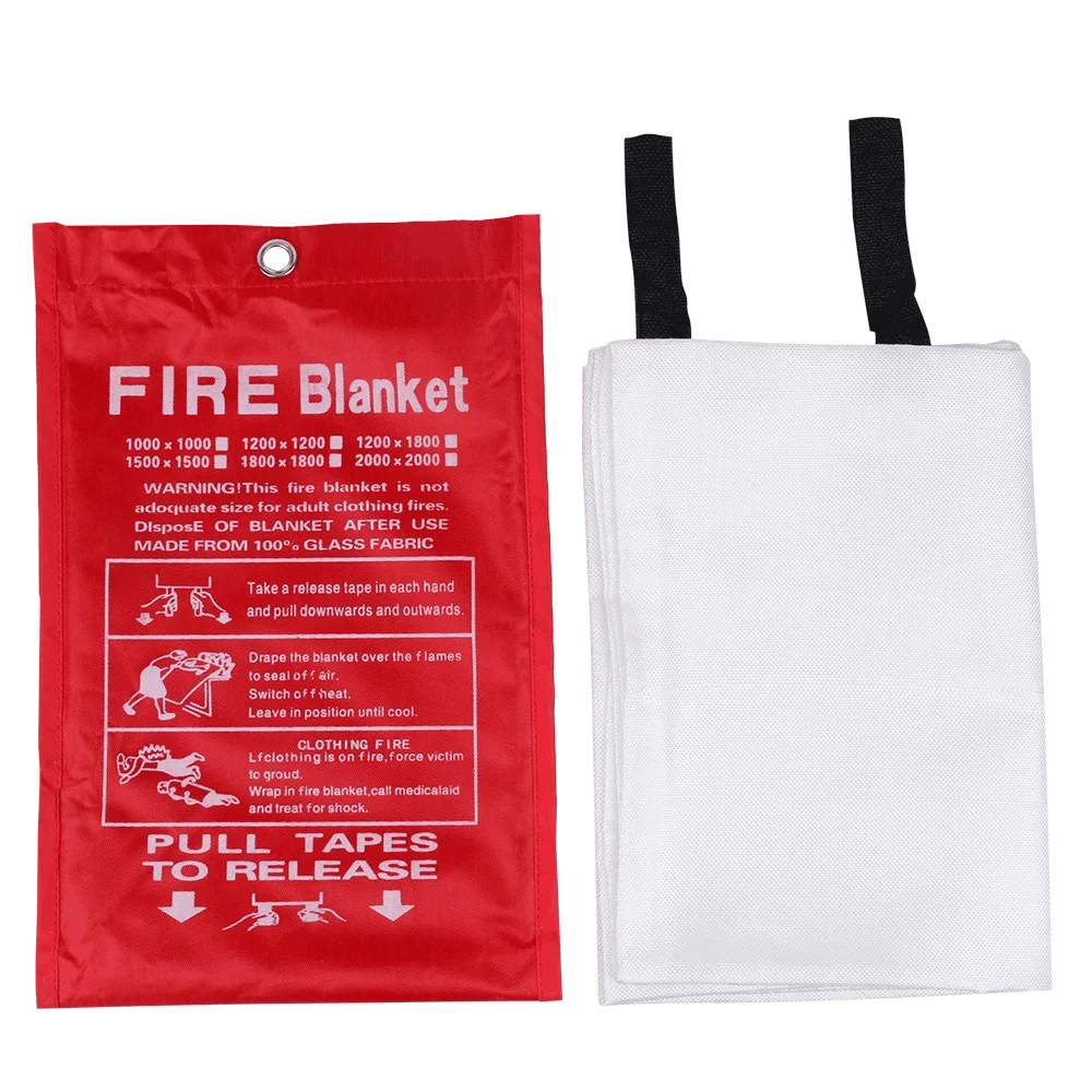 Новинка, Лидер продаж, герметичное огнеупорное одеяло 1 м x 1 м, стекловолоконное огнеупорное одеяло, пожарное одеяло для экстренного выживан... от AliExpress WW