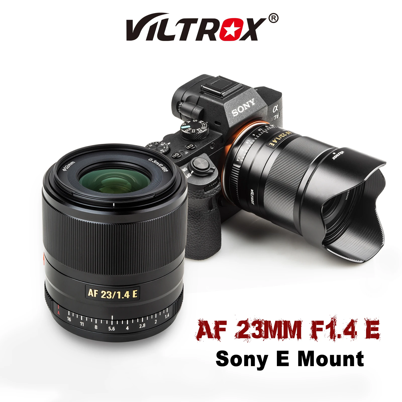 VILTROX AF 23 мм APS C F1.4 Автофокус компактный широкоугольный объектив для Sony E Mount A6600 A6500