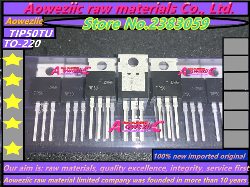 Aoweziic 2018 + 100 новый импортный оригинальный транзистор TIP50TU TIP50 TO-220 NPN 500 В 1A - купить