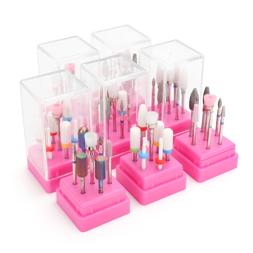 7 шт./компл. и сверлами для ногтей Комплект фрез маникюра/педикюра Вольфрам