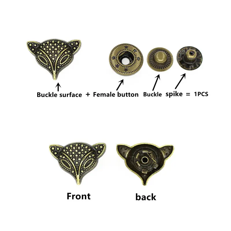 2 шт. металлические заклепки с двойной крышкой для сумок и ремней |