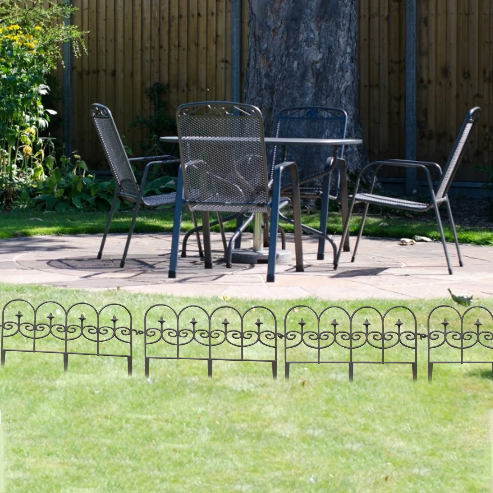 

5PCS Plastic Fence Courtyard Indoor Garden Fence Border Edging Barrier Garden Accessories For Garden Decoration Outdoor 2021 New