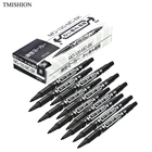 Маркеры черные двухсторонние для татуировки и кожи, принадлежности для определения местоположения тела, тату, перманентного макияжа, 10 шт.