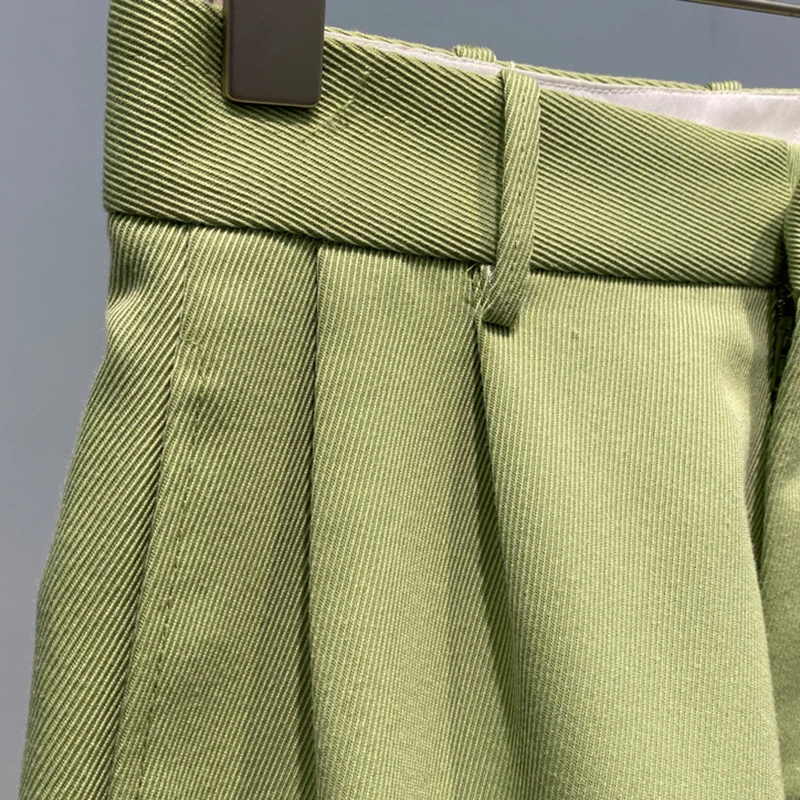 Женские прямые брюки со средней талией и карманами, свободные зеленые шорты в стиле пэчворк популярного цвета, женская одежда, Новинка лета ... от AliExpress RU&CIS NEW
