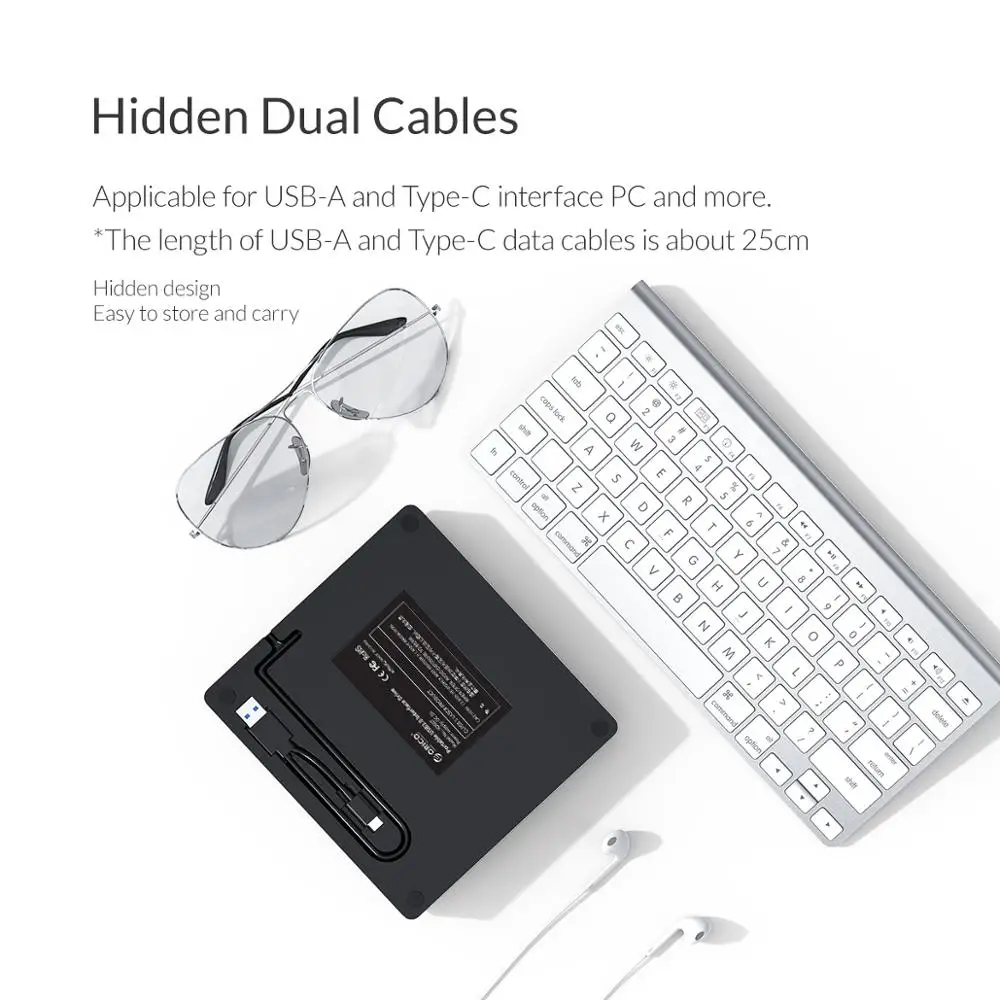 ORICO Внешний USB 3,0 высокая скорость толщина, DVD Оптический привод CD/DVD-RW комбинированный DVD RW ROM ридер без драйвера для ноутбуков, Mac OS