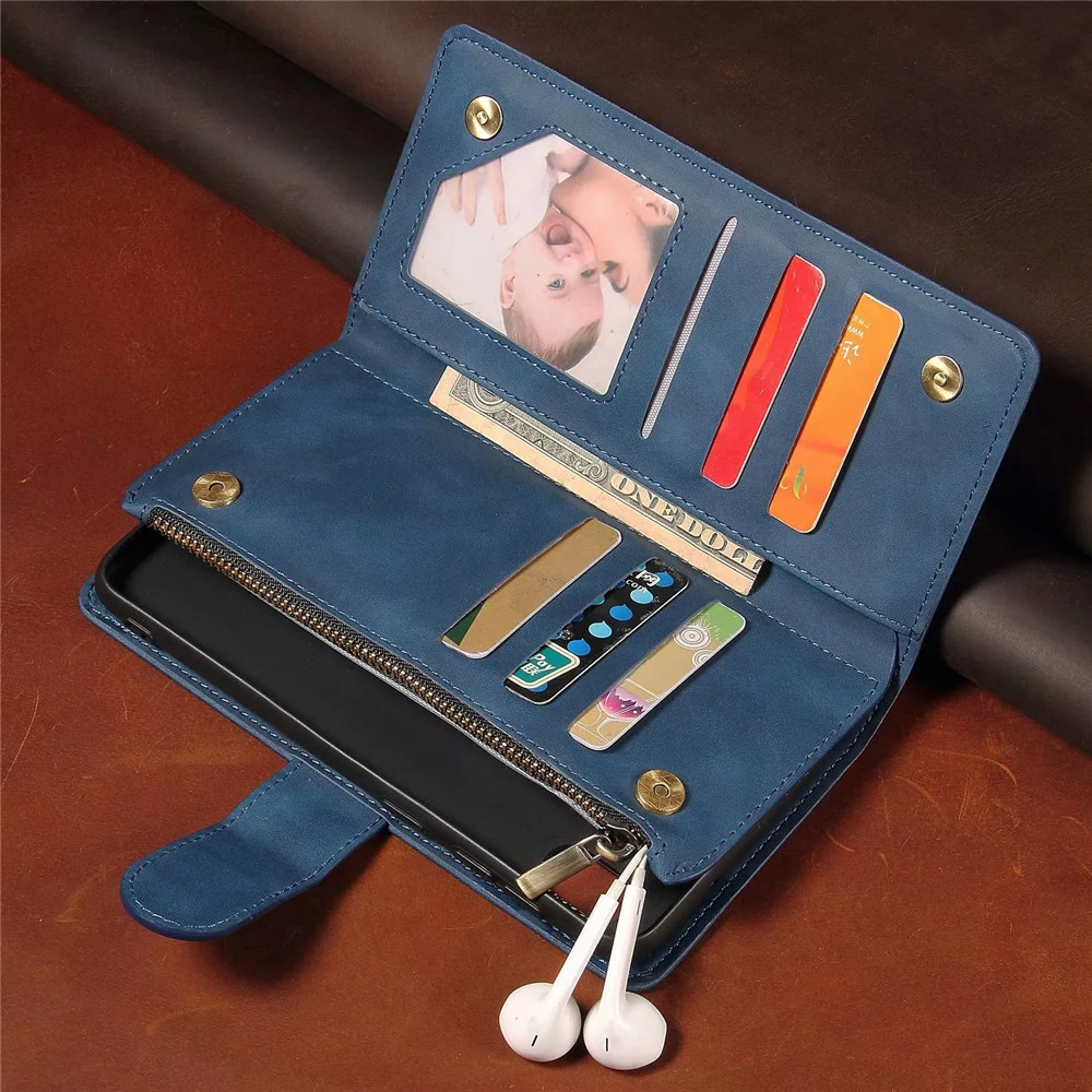 Zipper Wallet Case For Samsung Galaxy A52 A72 A32 A12 A33 A53 A22 A31 A41 A51 A71 A10 A20 A30 A40 A50 A70 S Flip Leather Cover