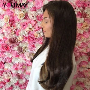 Еврейский парик на шнуровке передние парики из человеческих волос для женщин Европейский парик из натуральных волос с челкой шелковая основа 13x4 цветной парик 613 вы можете волосы