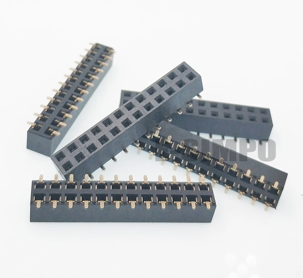 50 шт. 2 54 мм SMT PH5 двойной женский заголовок SMD пластиковая Высота 5 2X5P 2X8P 2X9P 2X12P