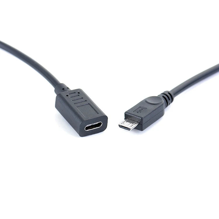 

5pcs/lot Hot New USB Type-c Female to Micro USB Male OTG Connector Cable Adapter Stock Extension Cable