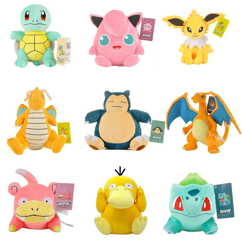 

35 Styles Pokemon Plush Doll Pikachu Stuffed Toy Charmander Eevee Squirtle Snorlax Psyduck Bulbasaur Gengar Slowpoke Kids Gifts