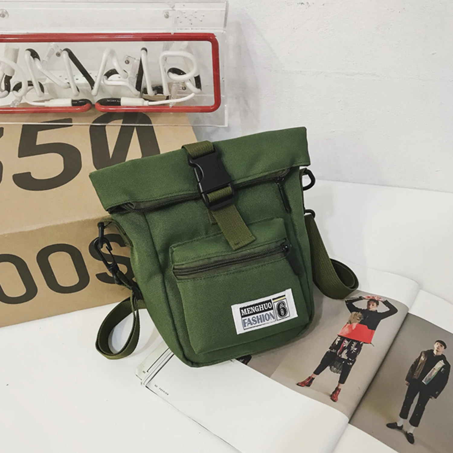 AELFRIC модная маленькая сумка на плечо с клапаном для женщин и мужчин через в стиле