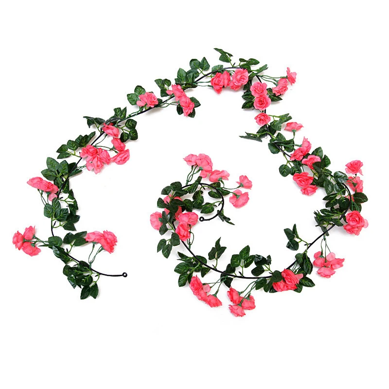 Искусственные цветы 1 8 м искусственная Роза лоза ротанговая стена декор для сада