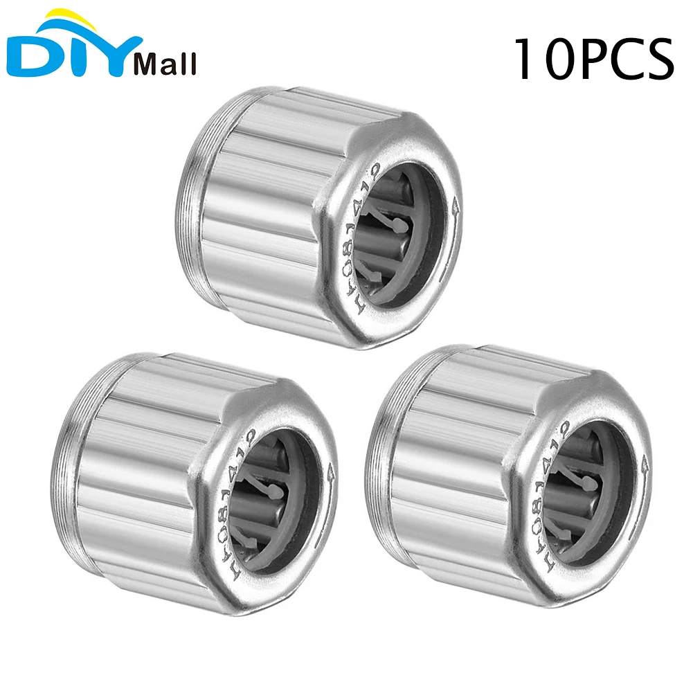 

10pcs HF081412 Needle Roller Bearings Outer octagonal 8mm Bore 14mm OD 12mm Width