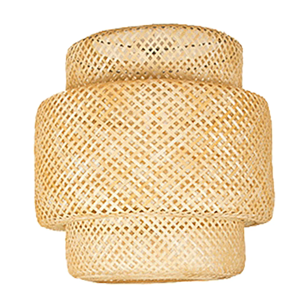 

Bamboo Retro Simple Lamp Shade Cover Removable Dust-proof Bedroom