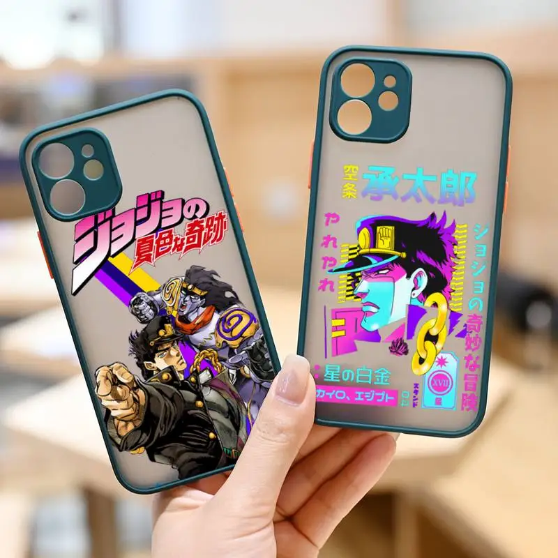 

JoJo's Bizarre Adventure JoJo Anime Phone Case matte transparent For iphone 7 8 11 12 plus mini x xs xr pro max cover