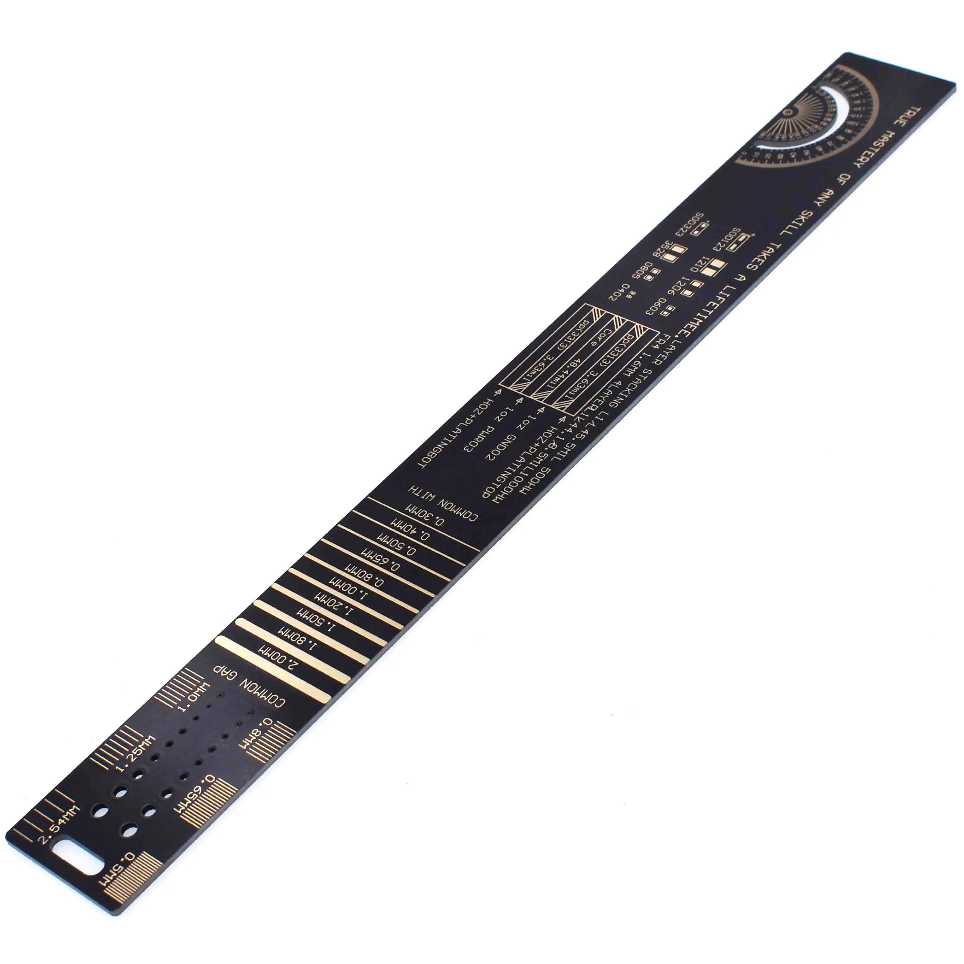 25CM 15 см 20 см 25 см 30 см Многофункциональный PCB линейка, измерительный инструмент резистор микросхема конденсатора IC диод поверхностного монтажа транзистор посылка 180 градусов - Цвет: 25CM