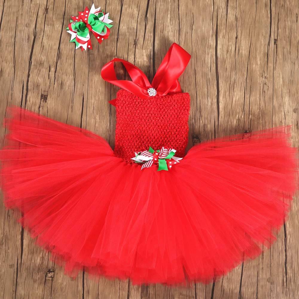 Платье-пачка детское красное из тюля |